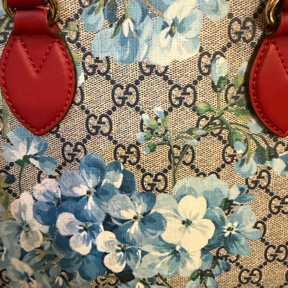 Gucci Red and Blue Floral Women's Bag - Picture 9 of 9